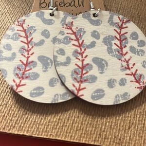 Baseball earrings